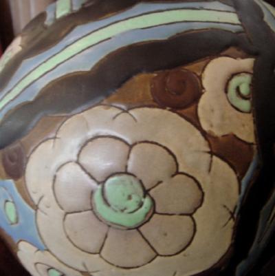 Boch Stoneware Vase Gres Keramis