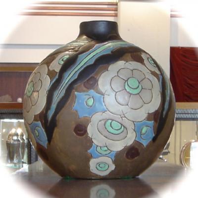 Boch Stoneware Vase Gres Keramis