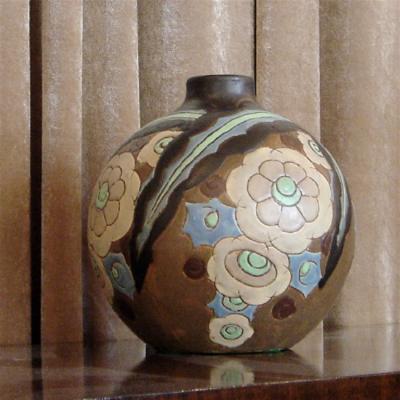 Boch Stoneware Vase Gres Keramis