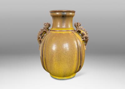 Bode Willumsen Vase with Chamaeleon Handles by Bode Willumsen for Royal Copenhagen