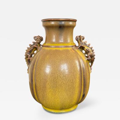 Bode Willumsen Vase with Chamaeleon Handles by Bode Willumsen for Royal Copenhagen