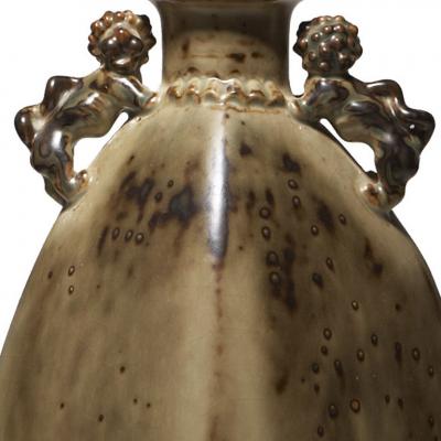 Bode Willumsen Vase with two lion handles by Bode Willumsen