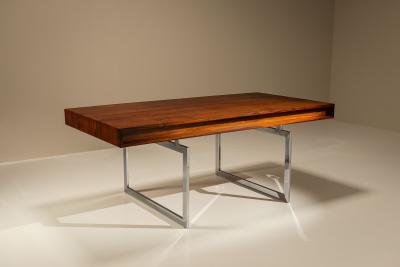 Bodil Kjaer Bodil Kjaer Desk in Rosewood and Chrome Denmark 1960s