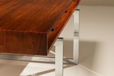 Bodil Kjaer Bodil Kjaer Desk in Rosewood and Chrome Denmark 1960s