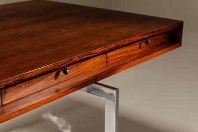 Bodil Kjaer Bodil Kjaer Desk in Rosewood and Chrome Denmark 1960s