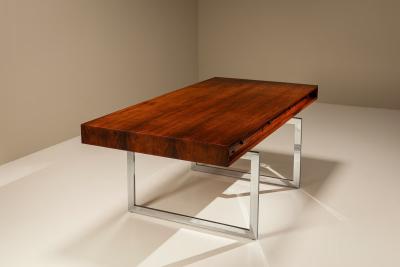 Bodil Kjaer Bodil Kjaer Desk in Rosewood and Chrome Denmark 1960s