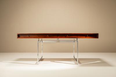 Bodil Kjaer Bodil Kjaer Desk in Rosewood and Chrome Denmark 1960s
