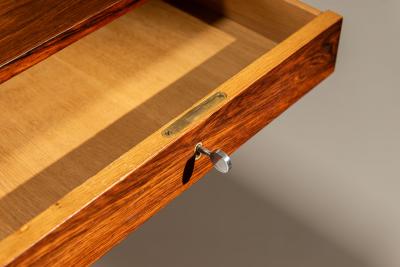 Bodil Kjaer Bodil Kjaer Desk in Rosewood and Chrome Denmark 1960s