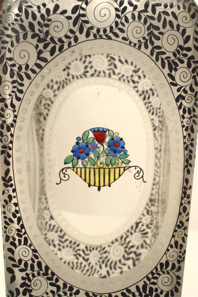 Bohemia Secessionist Floral Glass Vase