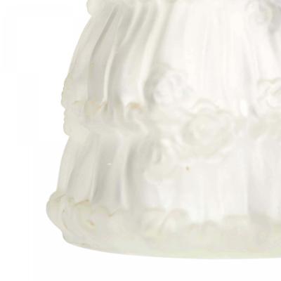 Bohemian Art Deco Frosted Glass Figural Perfume Bottle