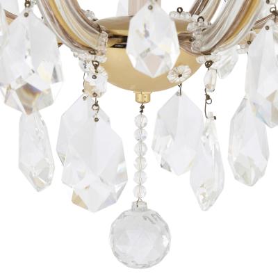 Bohemian chandelier with cut glass pendants