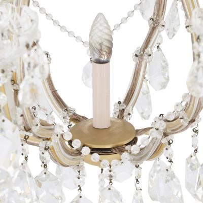 Bohemian chandelier with cut glass pendants