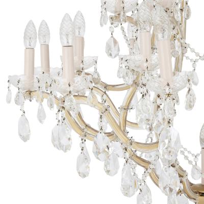 Bohemian chandelier with cut glass pendants