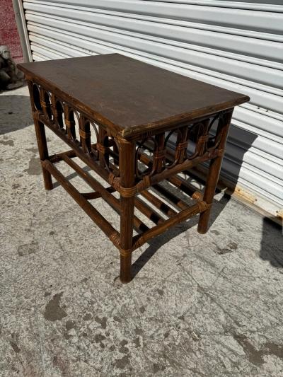 Boho Chic Bamboo Side Table
