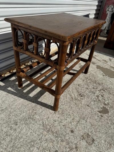 Boho Chic Bamboo Side Table