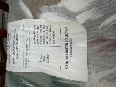 Boho Chic South Sea Rattan Collection Upholstered Loveseat