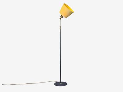 Bor ns Adjustable Floor Lamp Lacquered Metal Brass Sweden 1950s
