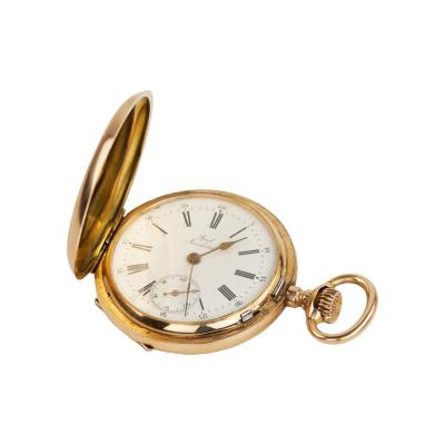 Borel Pocket Watch Neuchatel 14k Gold Switzerland