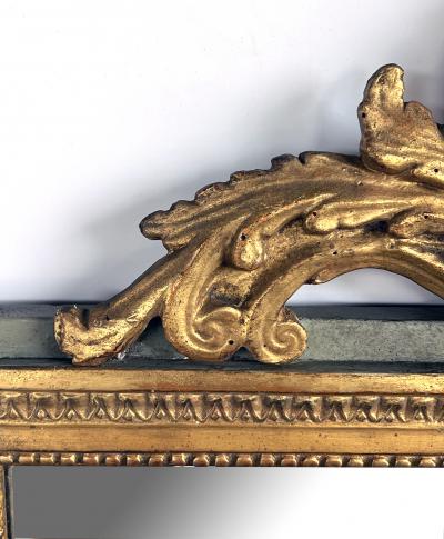 Borghese Italian Neoclassical Style Giltwood Mirror with Exuberant Crest