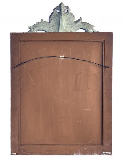 Borghese Italian Neoclassical Style Giltwood Mirror with Exuberant Crest