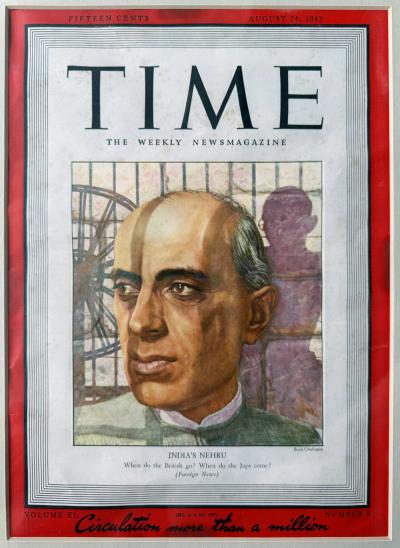 Boris Chaliapin Indias Nehruand Gandhi Time Magazine Cover Original Art Signed