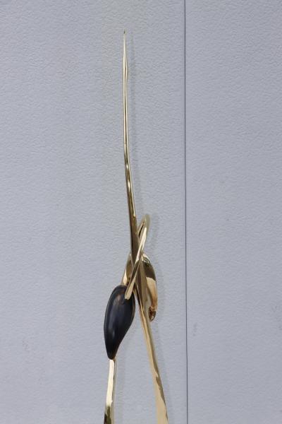 Boris Lovet Lorski Boris Lovet Lorski Attributed Cranes Solid Brass Sculpture