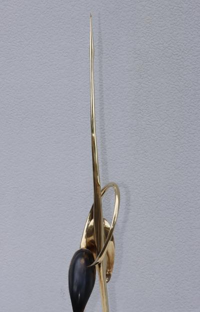 Boris Lovet Lorski Boris Lovet Lorski Attributed Cranes Solid Brass Sculpture