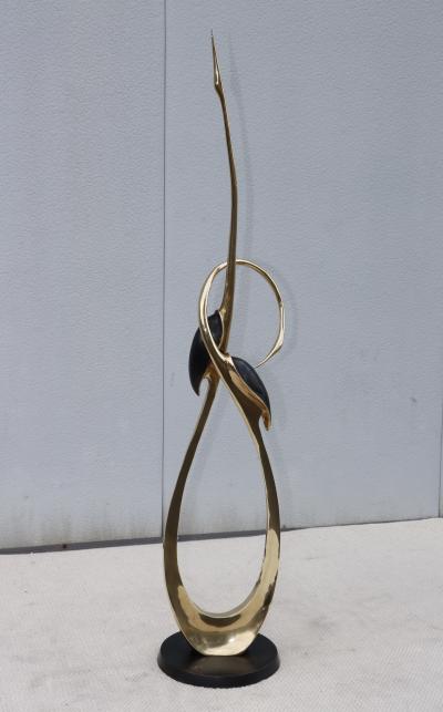 Boris Lovet Lorski Boris Lovet Lorski Attributed Cranes Solid Brass Sculpture