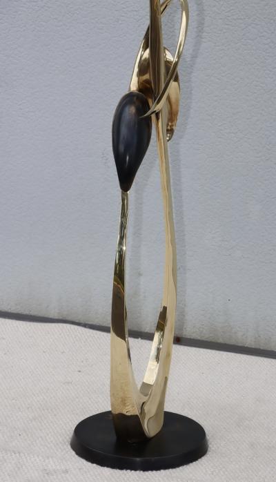 Boris Lovet Lorski Boris Lovet Lorski Attributed Cranes Solid Brass Sculpture