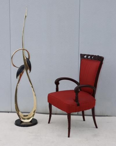 Boris Lovet Lorski Boris Lovet Lorski Attributed Cranes Solid Brass Sculpture