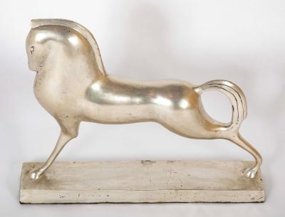 Boris Lovet Lorski Silvered Art Deco Etruscan Horse