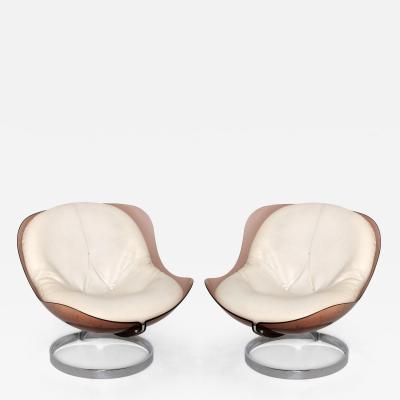 Boris Tabacoff Pair of low armchairs by B Tabacoff Ed Mobilier Modulaire Moderne France 1971