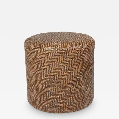 Borneo Mat Round Ottoman I
