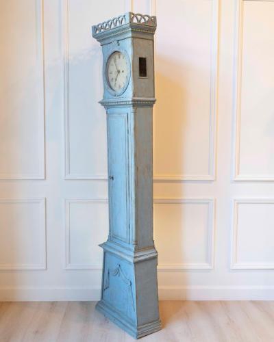 Bornholm Longcase Clock Painted Wood Early 19th Century