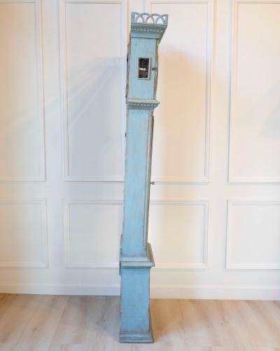 Bornholm Longcase Clock Painted Wood Early 19th Century