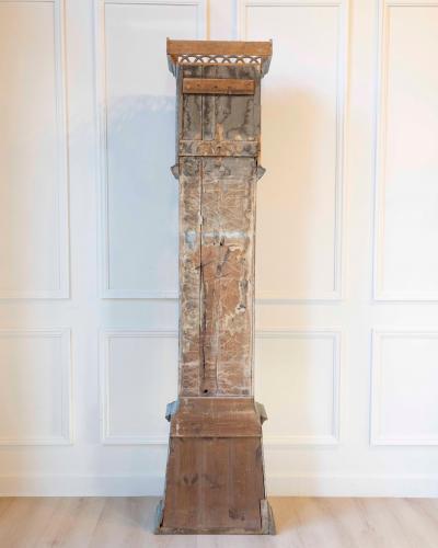 Bornholm Longcase Clock Painted Wood Early 19th Century