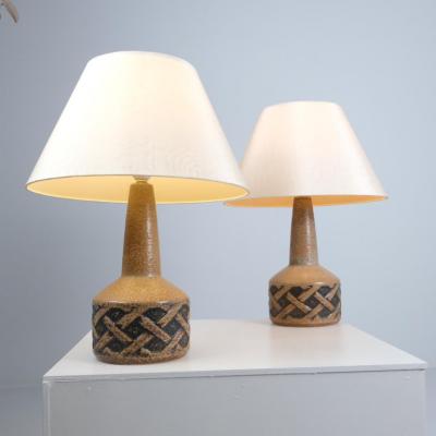 Bornholmsk Ceramic Pair of Large Stoneware Ceramic Table Lamps S holm Bornholm Denmark 1960 70s