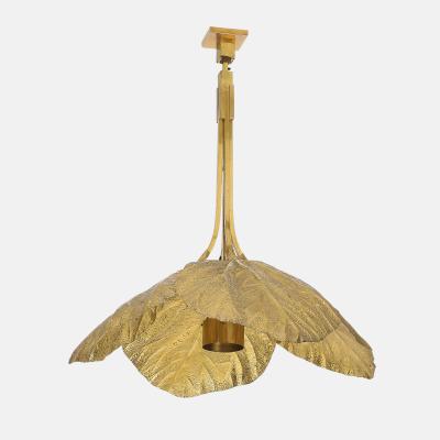 Bottega Gadda Rare Rabarbaro Four Leaf Brass Chandelier