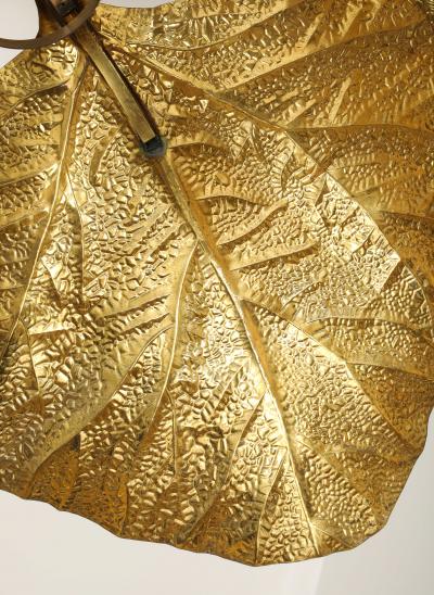 Bottega Gadda Rare Rabarbaro Four Leaf Brass Chandelier