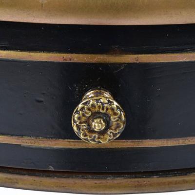 Boulle Style Three Tier Ebony and Bronze Ormolu Tables