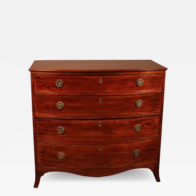 Bowfront Chest Of Drawers Circa 1800 In Mahogany