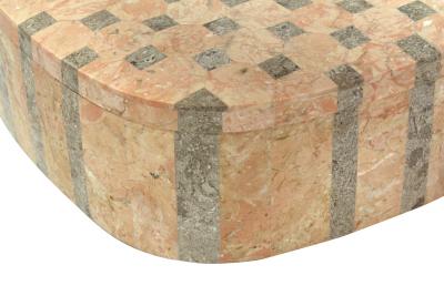 Box with Fitted Cover in Tesselated Stone