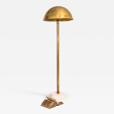 Brajak Vitberg Brass Sculpted Floor Lamp Art Deco by Brajak Vitberg