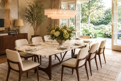 Brasilia Dining Table in Brazilian Rosewood Marble Brazil c 1965