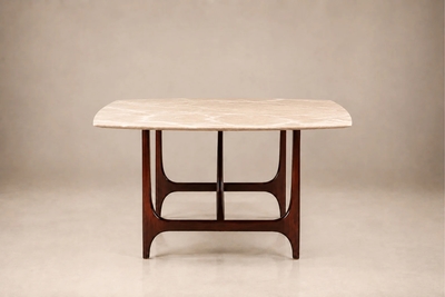 Brasilia Dining Table in Brazilian Rosewood Marble Brazil c 1965