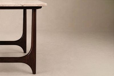 Brasilia Dining Table in Brazilian Rosewood Marble Brazil c 1965