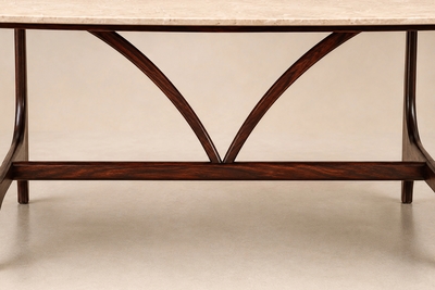 Brasilia Dining Table in Brazilian Rosewood Marble Brazil c 1965