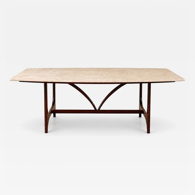 Brasilia Dining Table in Brazilian Rosewood Marble Brazil c 1965