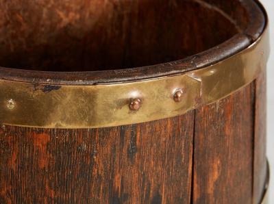 Brass Banded Coopered Oak Rum Keg