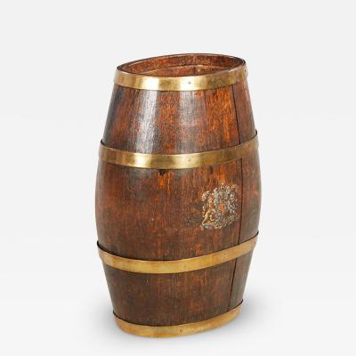 Brass Banded Coopered Oak Rum Keg